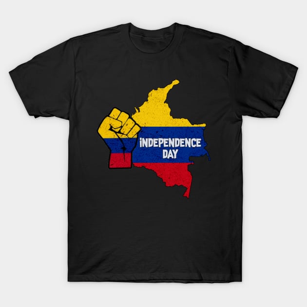 Independence day Hand colombia T-Shirt by 29Butterfly_Studio